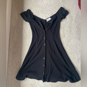 Urban Outfitters Black Button Down Dress Size Small